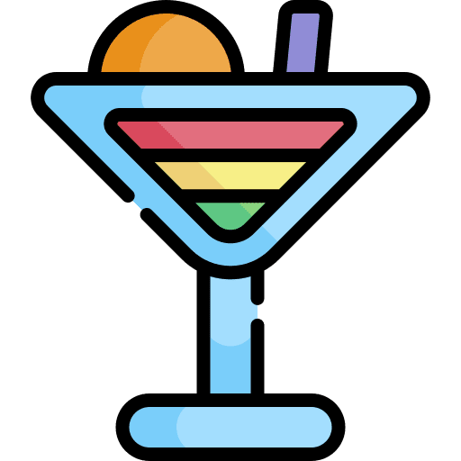 Cocktail rainbow food cultures icon Cocktail rainbow food cultures icon