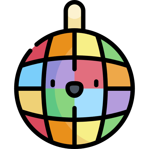 Disco ball entertainment birthday and party party icon Disco ball entertainment birthday and party party icon