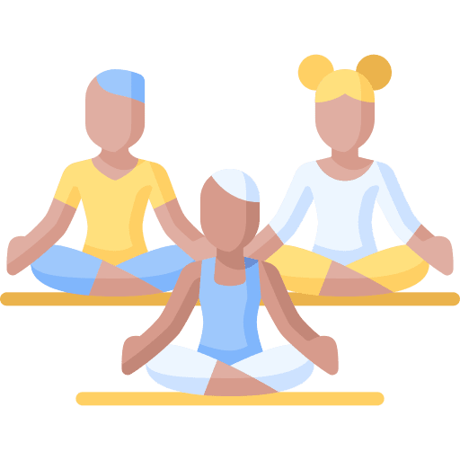 Yoga meditation exercise wellness icon