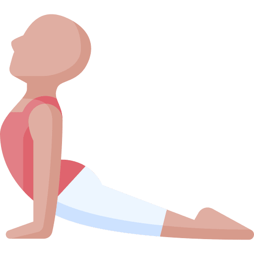 Yoga pose excercise body upward icon