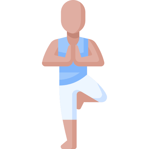 Yoga pose exercise tree physical activity icon