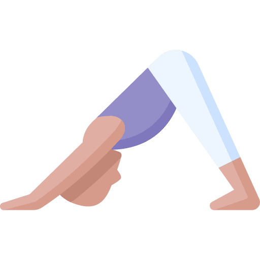Yoga pose relaxing dog wellness icon