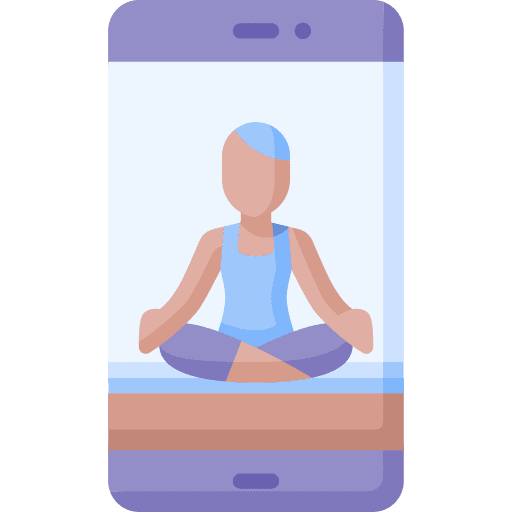 Yoga calm smartphone meditation icon Yoga calm smartphone meditation icon