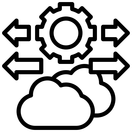 Elastic communications elastic computing icon