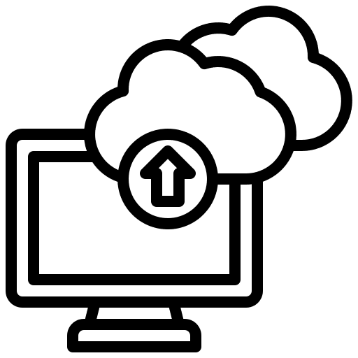 Information file sharing transfer data cloud computing icon