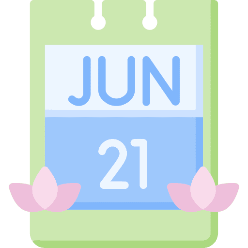 International day of yoga event date time and date icon International day of yoga event date time and date icon