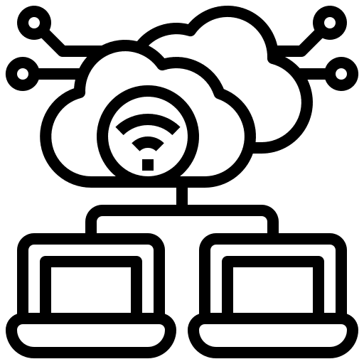 Network monitor cloud computing network icon