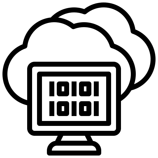 Binary code code data number icon Binary code code data number icon