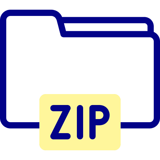 Zip file interface files and folders office material icon