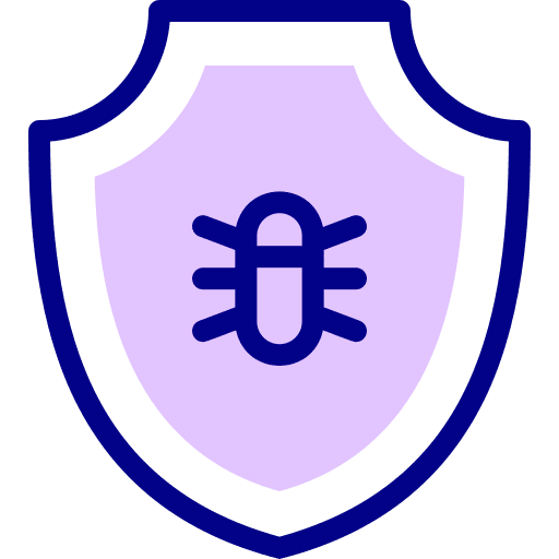 Antivirus shield safety protection icon Antivirus shield safety protection icon