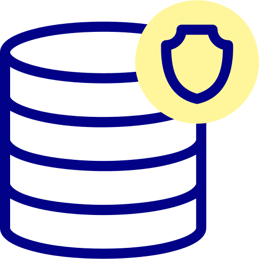 Database data protection database protected icon Database data protection database protected icon