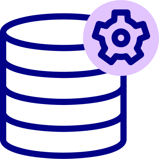 Settings database seo and web network icon Settings database seo and web network icon