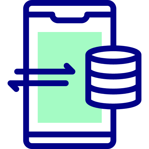 Smartphone server data smartphone icon Smartphone server data smartphone icon