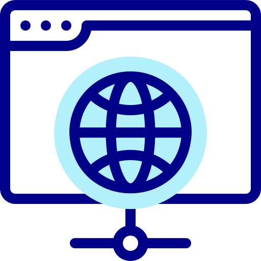 Browser hosting technology storage icon Browser hosting technology storage icon