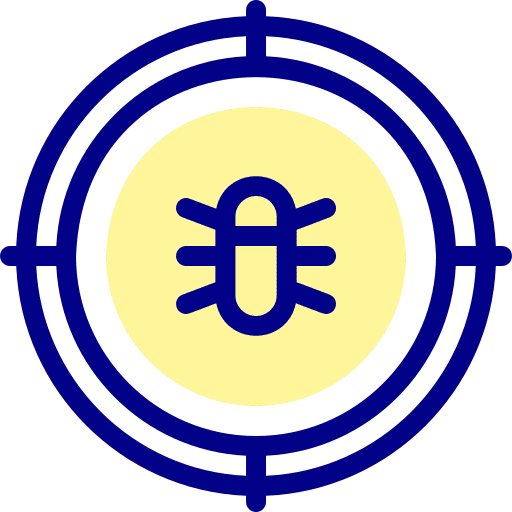 Bug aim internet security bug icon Bug aim internet security bug icon