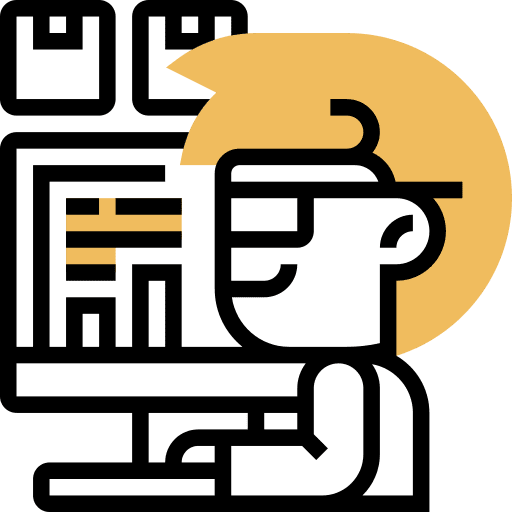 Data analysis people business and finance bar chart icon
