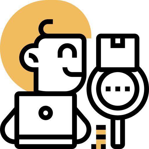 Searching information loupe service icon Searching information loupe service icon