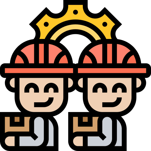 Assembly worker labour people icon