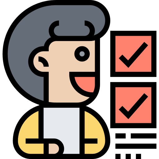 Checklist testing people task icon
