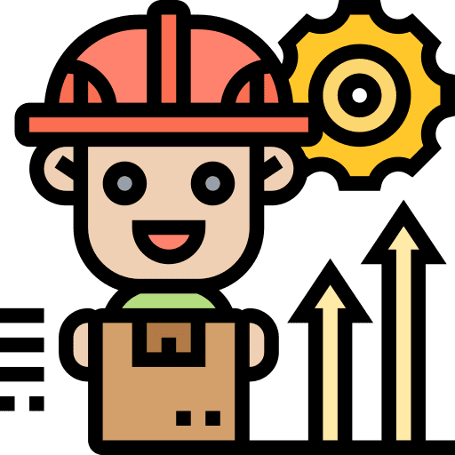 High performance worker automation industry icon High performance worker automation industry icon