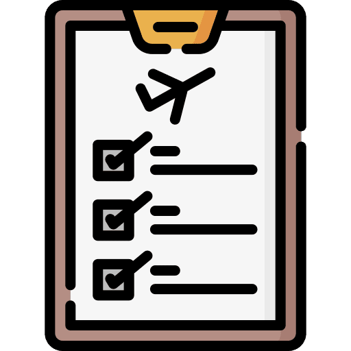 Check list travel check list clipboard icon