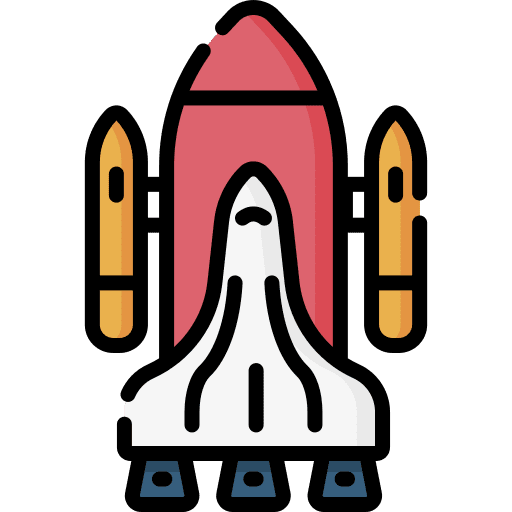 Rocket transportation space shuttle rocket icon