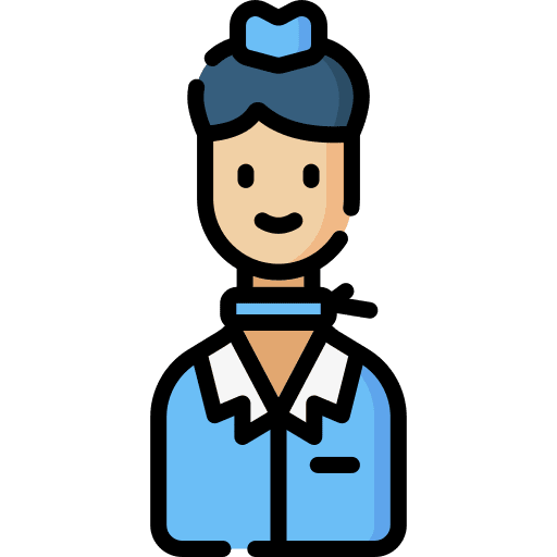 Flight attendant avatar flight attendant occupation icon Flight attendant avatar flight attendant occupation icon