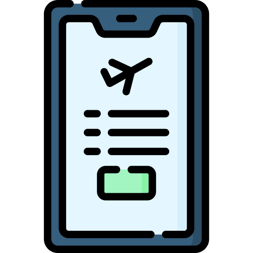 Check in boarding pass ticket online icon Check in boarding pass ticket online icon