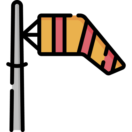 Windsock signaling meteorology weather icon Windsock signaling meteorology weather icon