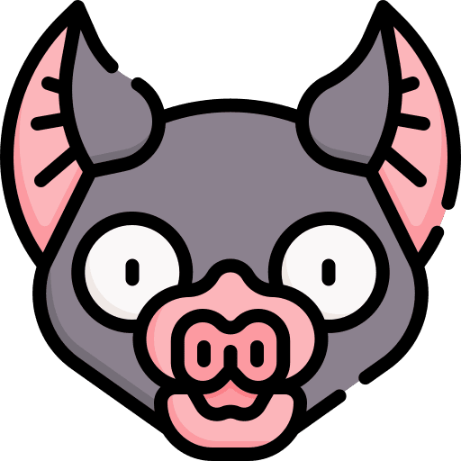 Bat halloween animal terror icon Bat halloween animal terror icon