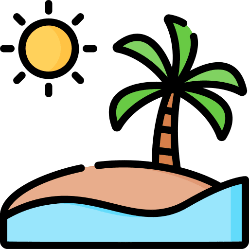 Beach landscape island beach icon