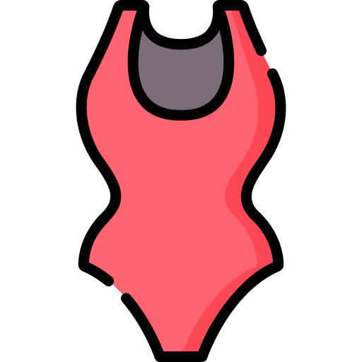 Swimsuit beach clothing femenine icon