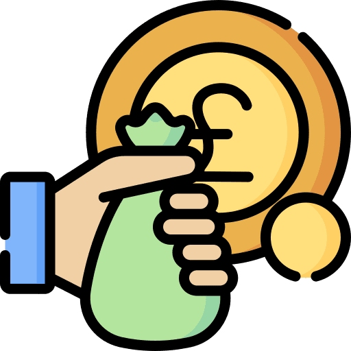 Capital coin hand invest icon