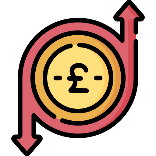 Agile currency scrum flux icon
