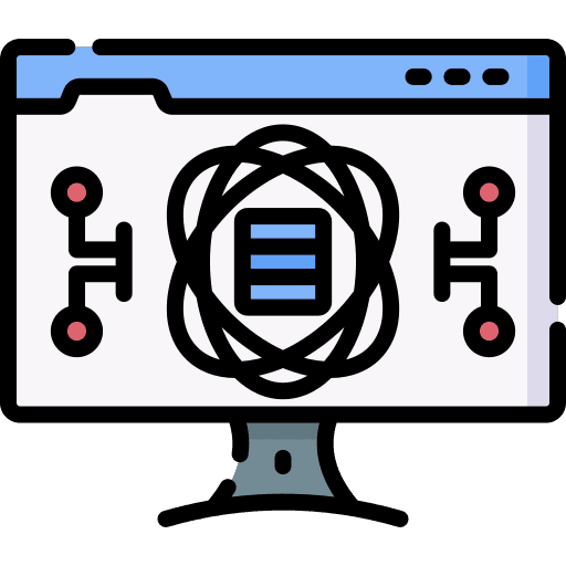 Data science data analytics computer monitor icon