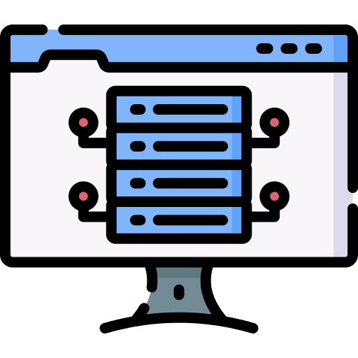 Database browser tabs seo and web icon
