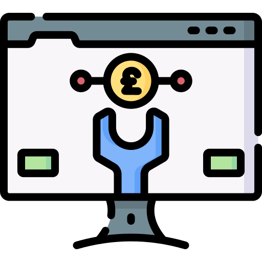 Development computer business monitor icon