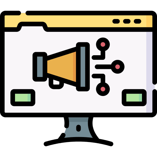 Digital marketing digital marketing browser communications icon