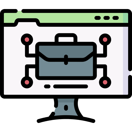 E business computing computer screen icon