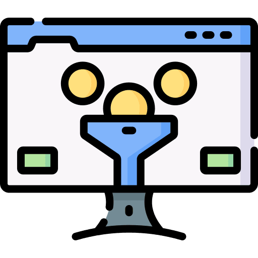 Filter funnel digital economy browser icon
