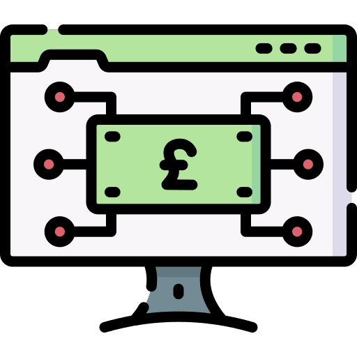 Payment browser monitor payment icon