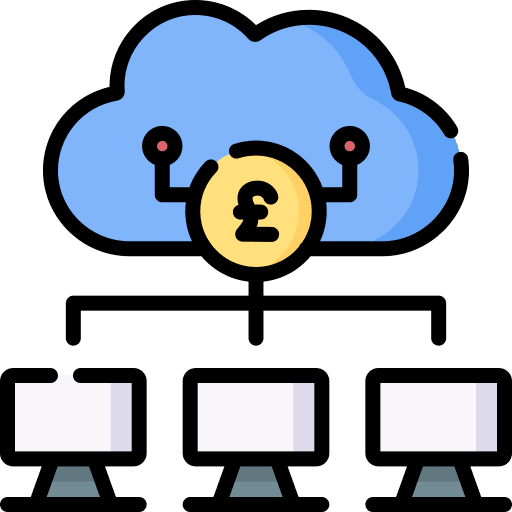 Big data online connection business and finance icon