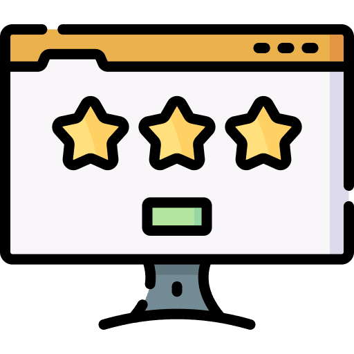 Rating rating review seo and web icon