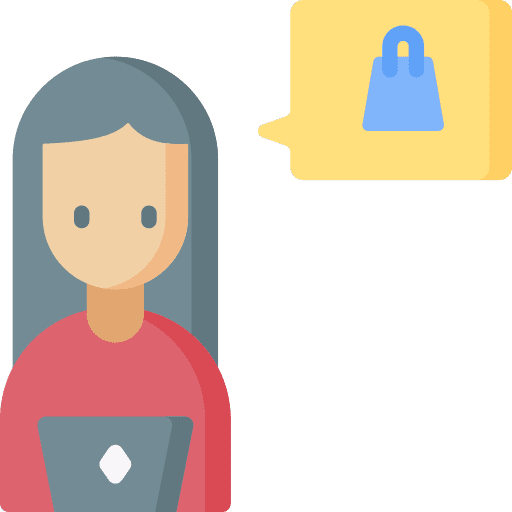 Buyer commerce and shopping customer buyer icon