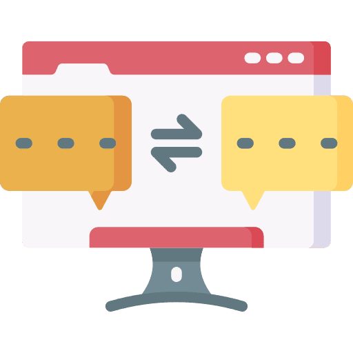 Communication online exchange conversation icon