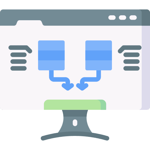 Data collection network hosting computer icon