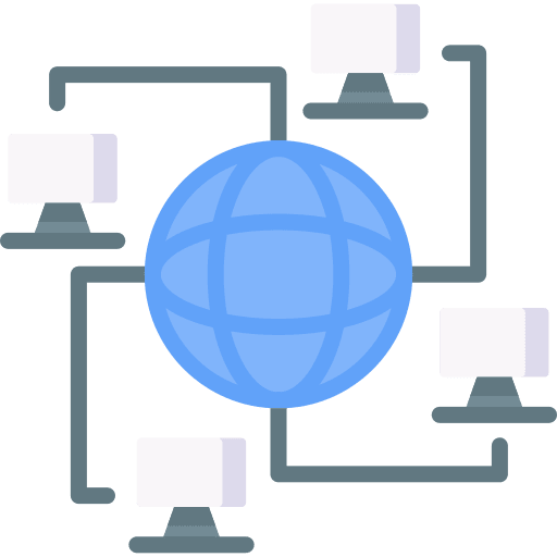 Network globe internet business and finance icon