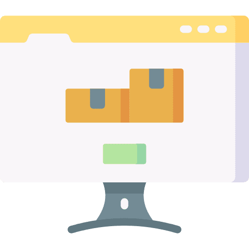 Product ecommerce business and finance website icon