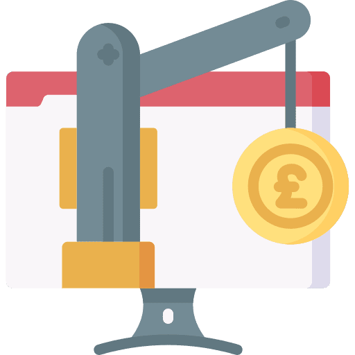 Automation online digital economy monitor icon