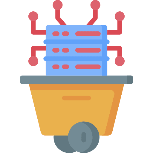 Data mining data seo and web electronics icon